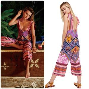 NWOT Free People Maritzah Cropped Culotte Jumpsuit 0